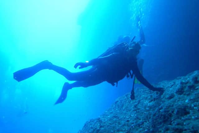 Steve Dover underwater scuba diving